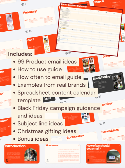 The Fashion Email Marketing Calendar